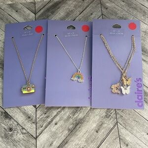 Claire's Women Rainbow and Butterfly Necklace Set